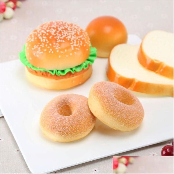 Dekorative Blumen Kränze Simation Donut Modell Fake Kuchen Desserts Babyparty Party Dekor Dessert Schaufenster Display Requisiten Spielzeug Drop Dha73