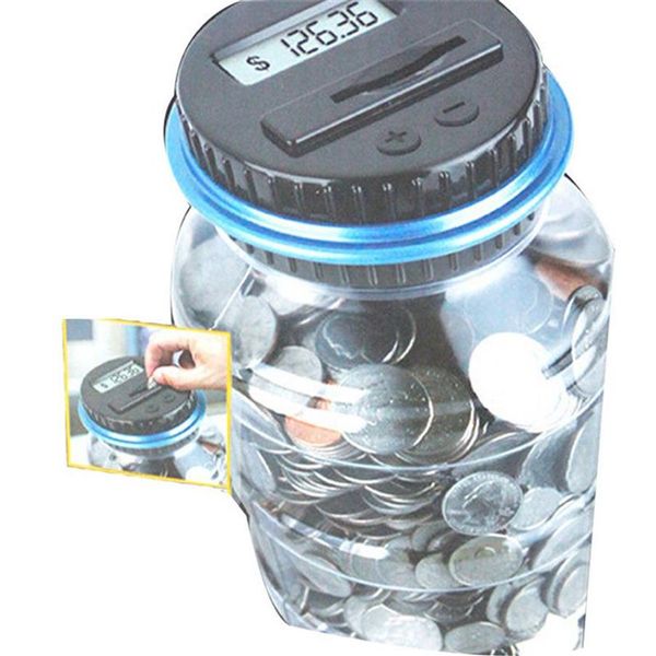 Nuovo salvadanaio digitale creativo Contatore elettronico di monete USD Salvadanaio Regalo in vaso per risparmio di denaro con schermo LCD 253V