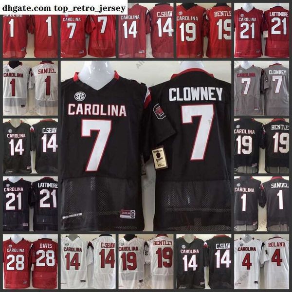 American College Football Wear 1 Deebo Samuel-Trikot 19 Jake Bentley 7 Jadeveon Clowney 14 C.SHAW Connor Shaw 21 Marcus Lattimore Genähte College-Football-Trikots 2