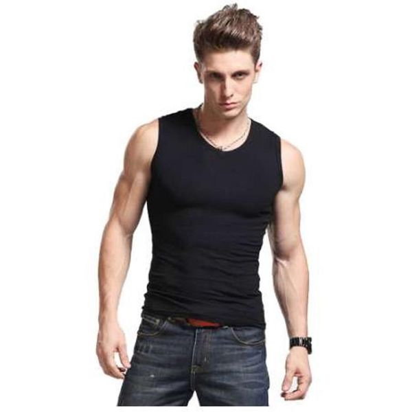 Camada de base de compressão corporal masculina, alta flexibilidade, sem mangas, verão, colete térmico, meia-calça fitness sob a parte superior, tees333t