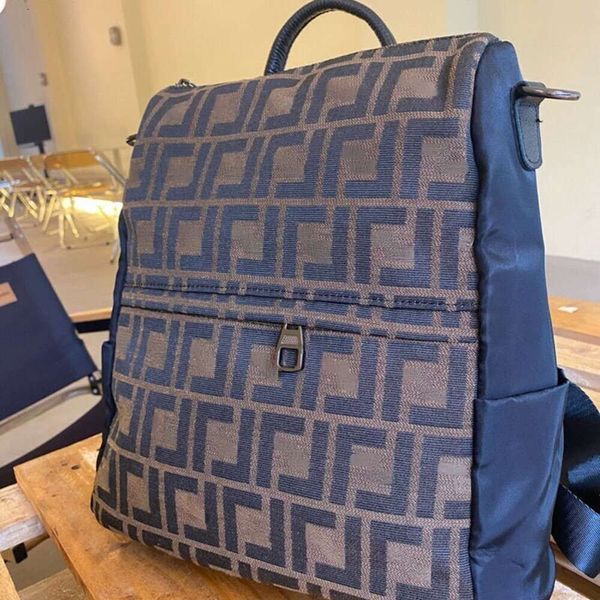 F zaino ricamato jacquard uomo donna borse a tracolla borsa di design di lusso borsa da viaggio di grande capacità zaino in tela zaino da uomo