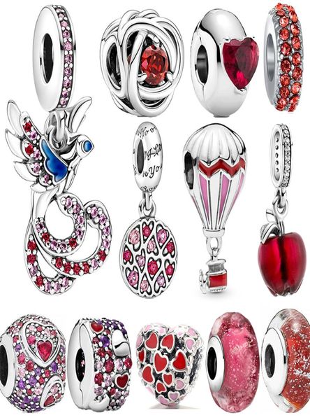 Nuovi popolari gioielli con ciondolo in argento sterling 925 colorato zircone fenice fascino collana fai da te accessori per braccialetto moda fascino4816200