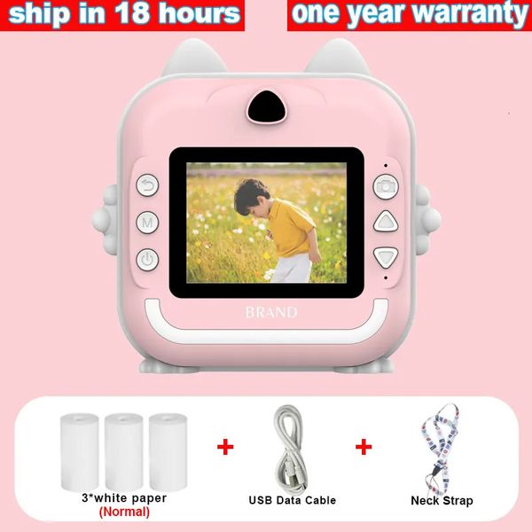 Filmadoras 24 polegadas IPS Screen Kids Câmera Instantânea Full HD Impressão Digital Light Ear com Cordão Presentes de Aniversário Meninos Gilrs 231006