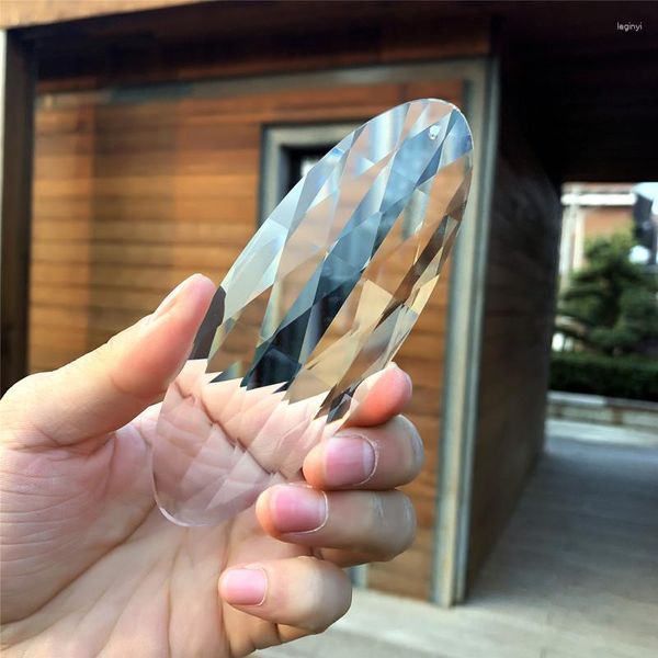 Bahçe Dekorasyonları HD Clear Crystal Drop Prizma Suncatcher Asma Kolye Süsleme Pencere Güneş Yakalama Avizesi Ev Araba Dekorasyonu 120mm