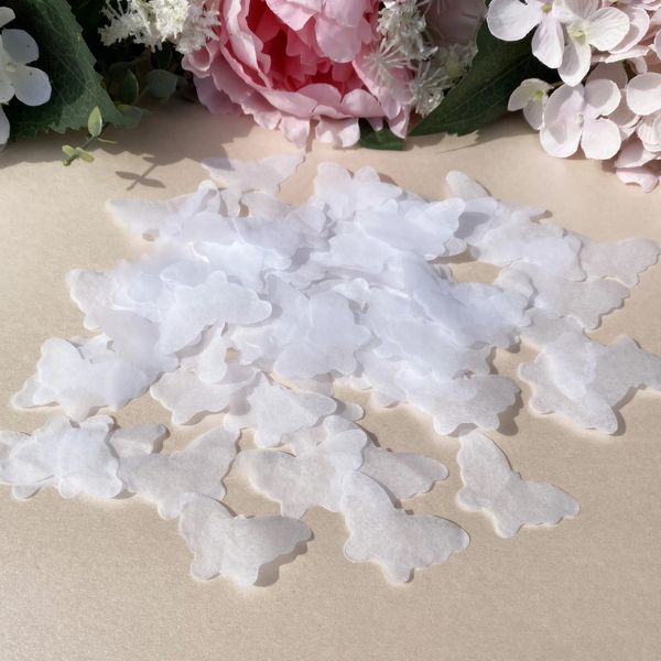 Altri articoli per feste per eventi Matrimonio Carta biodegradabile Farfalle bianche Coriandoli Farfalla confetti per 10 ospiti 231005