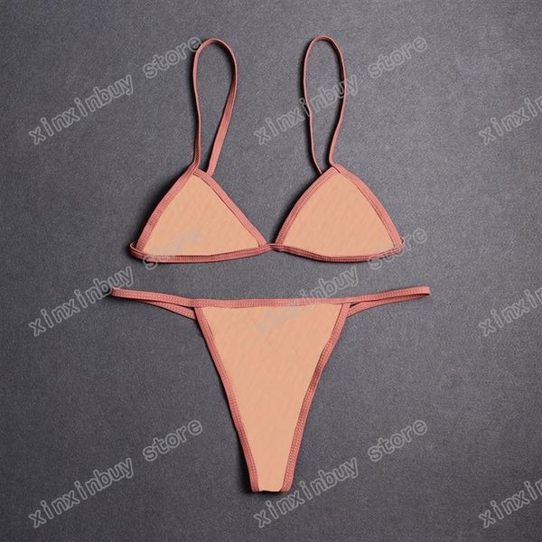 22ss bikini italiano primavera estate tutine in pizzo indumenti da notte biancheria intima doppie lettere costumi da bagno donna top bikini di alta qualità arcobaleno302x