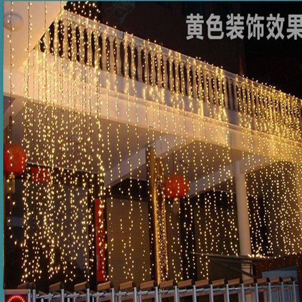 Luz de natal atividade de casamento fundo layout janela decoração produtos 8 4 m cachoeira de água 1024led luzes do feriado series242f