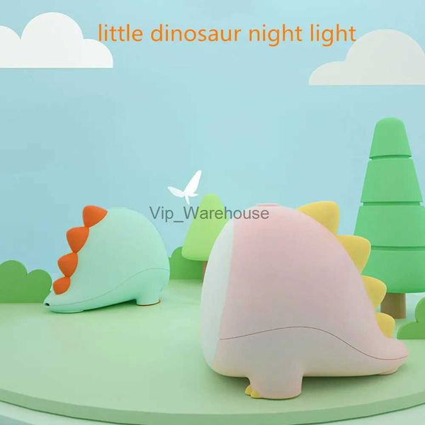 Lâmpadas de mesa USB recarregável LED Little Dinosaur Night Light Creative Cartoon Timing Desk Lamp Quarto Bedside Decor Kids Toy YQ231006