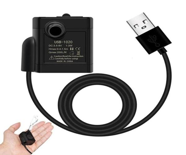 Luftpumpen Zubehör USB Wasserpumpe Mini DIY Aquarium Filter Geräuscharmer Bürstenloser Motor Tauchzyklus für Pet6601931