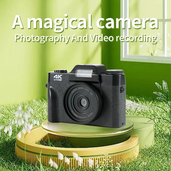Videocamere Videocamera 4K HD 48MP Registrazione Antishake Vlogging Messa a fuoco automatica Zoom 16X integrato USB 20 Supporto TF 231006