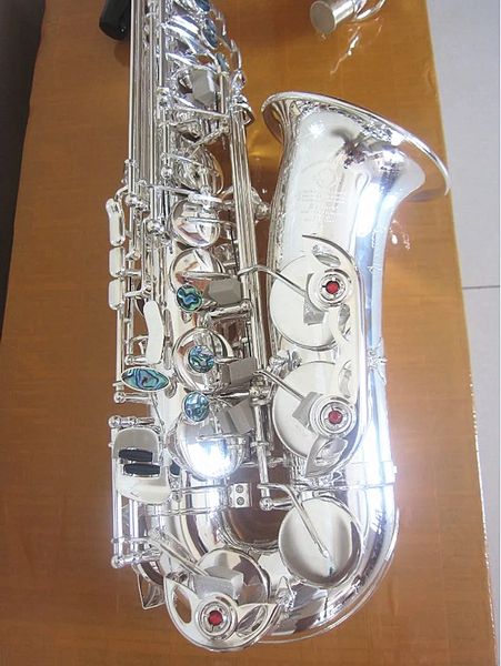 Sassofono contralto jazz Mark VI Placcato argento E Flat Sax per strumenti musicali di marca professionale con custodia e accessori