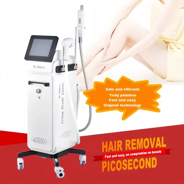 Grandi scorte di fabbrica Nd Yag Laser Tattoo Removal Picosecond Black Face Doll Machine 810NM Laser a diodi Depilazione Salon Spa Machine