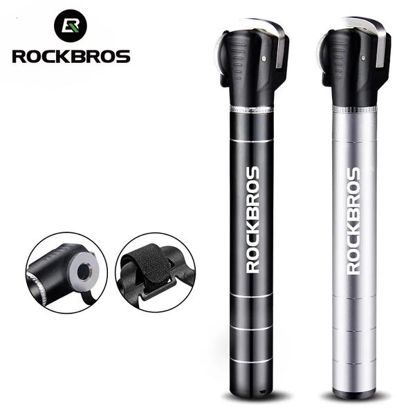 Bombas de bicicleta rockbros mini bombas de bicicleta portátil mtb ciclismo inflator liga alumínio bomba caber presta schrader 100psi 231005