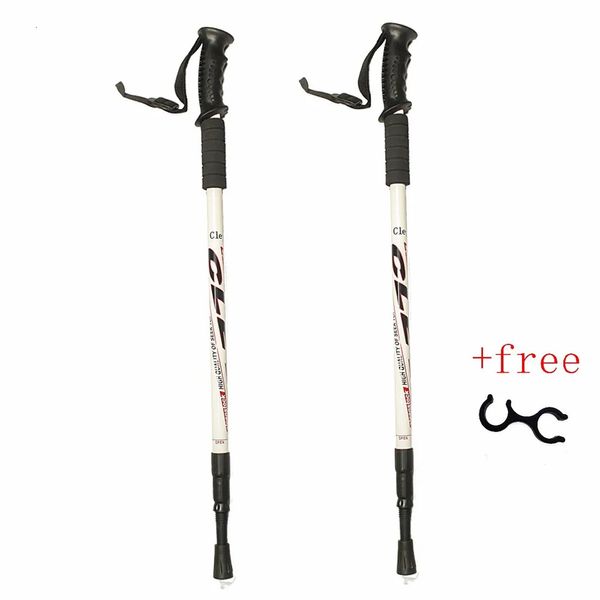 Trekkingstöcke 2 Stück Paar 135 cm Aluminium Outdoor Wandern Anti Shock Walking Sticks Teleskop Klettern Ultralight Canes 231006