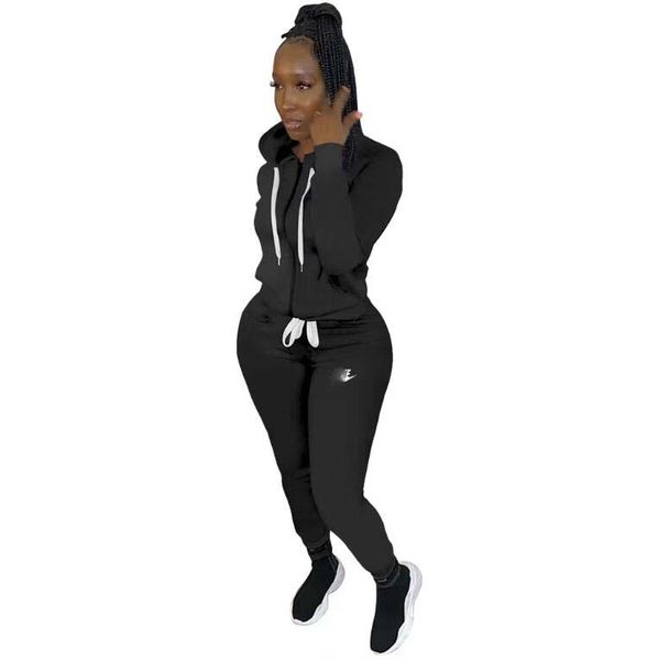 Designer Marca Mulheres Tracksuits Jogging Suits Imprimir 2 Peça Set Hoodies Calças Manga Longa Sweatsuits 2XL Plus Size Sportswear Leggings Outfit Roupas Casuais