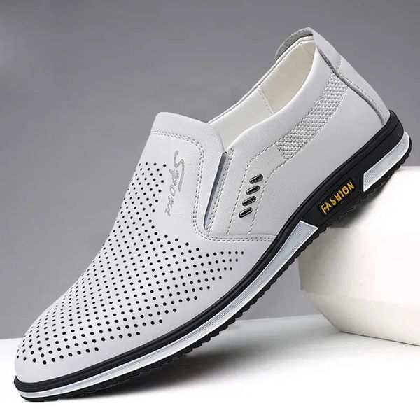 Модельные туфли, брендовые модные мужские лоферы, кожаные повседневные мокасины высокого качества для взрослых, мужская обувь для вождения, унисекс 231006