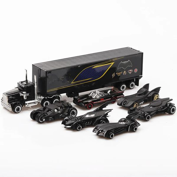 Modellino auto 7 pezzi / set pipistrello diecast in metallo auto 1/64 auto in lega modello di camion auto d'epoca veicoli giocattolo regalo di Natale giocattoli per bambini auto 231005