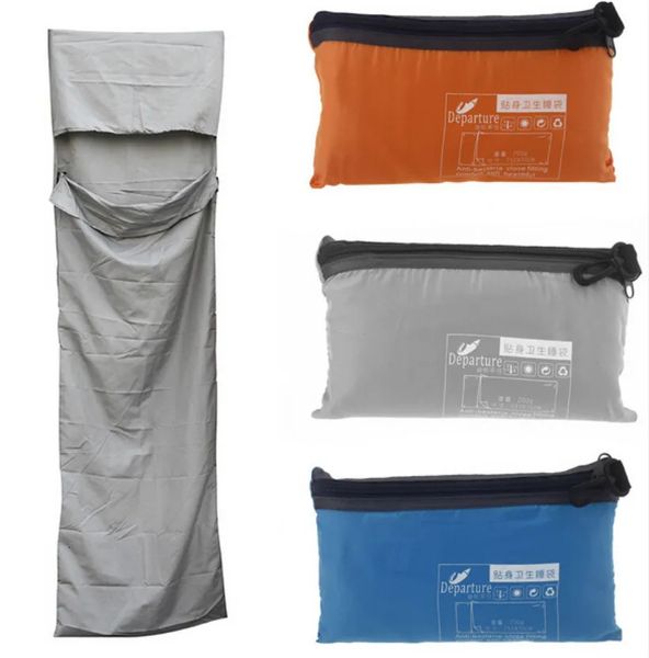 Schlafsäcke Ultraleicht Outdoor Bag Liner Polyester Pongee Tragbare Single Camping Reise Gesund 231006