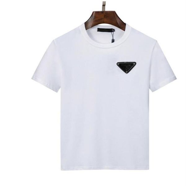 Moda Mektupları Yaz Tişörtleri Erkekler İçin Kadın Tasarımcıları Tshirts Erkekler Üçlü Üçgen Desen Tshirts Giyim Ches Kısa Sleev242E