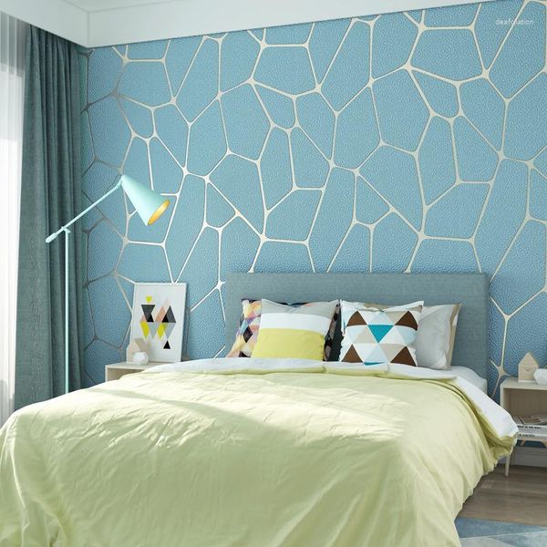 Wallpapers 3D papel de parede geométrico para sala de estar quarto listras modeladas design moderno rolo de papel de parede decoração de casa papel pared não-tecido