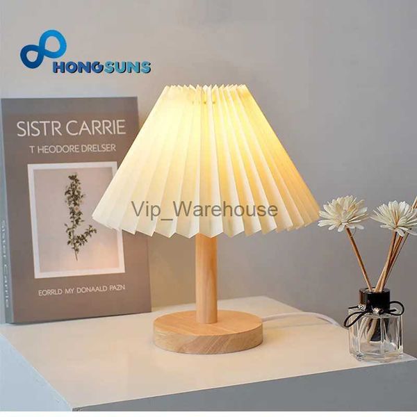 Lâmpadas de mesa estilo vintage ins lâmpada de mesa nórdica madeira maciça quarto cabeceira decoração luz controle remoto regulável led night light yq231006