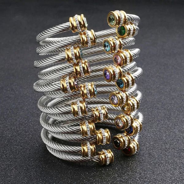 Armreif Schmuck Schmuck Modeschmuck Luxus Armband Edelstahl Interweaving AAACZ Cool Stuff India Jewellery SZQCH004 231006