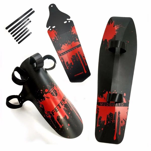 Bisiklet Fender 3pcs Bike Mudguard Mountain Ön/Arka/Aşağı Tüp Çamurlar Bmx Yarış Yolu Bisiklet Kanatları Bisiklet Aksesuar 230928