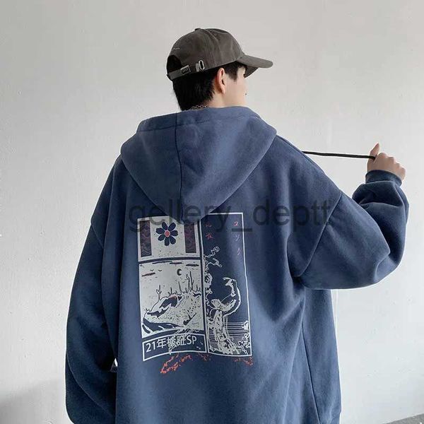 Herren Hoodies Sweatshirts Hybskr Japanischer Stil Bedruckte Männer Reißverschluss Hoodies Harajuku Lässige Strickjacke Mit Kapuze Mäntel Herbst Streetwear Männliche Sweatshirts Un J231006