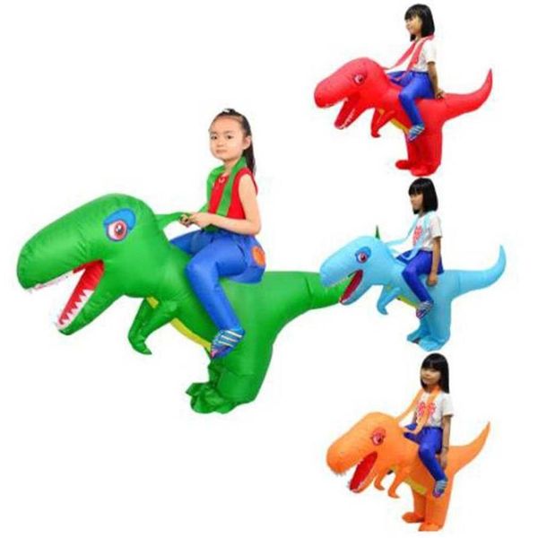 Aufblasbares Dinosaurier-T-Rex-Kostüm für Kinder, für Kleinkinder, Halloween, zum Aufblasen, Kostüm, Kindergarten, Garten, Aufführungsspiel, Q09103333