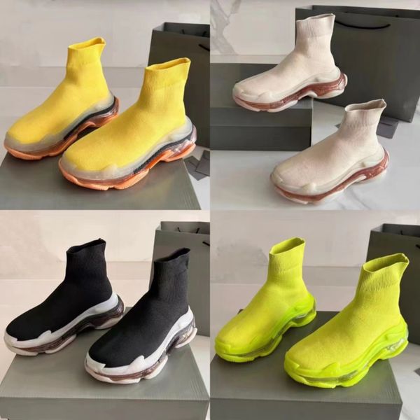 Yeni manşet kaburga çorapları düşük topuk yüksek botlar streç örgü siyah deri bisikletçinin diz üstü botlar kadın lüks tasarımcı ayakkabıları fabrika ayakkabıları 35-45