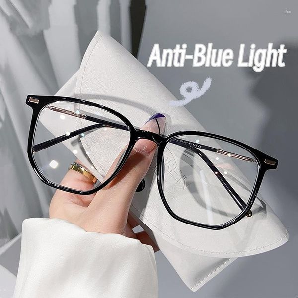 Occhiali da sole unisex con blocco della luce blu montatura quadrata occhiali miopi design alla moda occhiali miopia occhiali anti-fatica vista corta