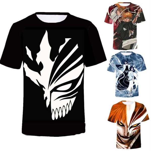 Homens camisetas Anime Bleach 3D Impresso T-shirt Cosplay Homens Mulheres Casual O-pescoço Manga Curta Streetwear Camisas Tshirt Harajuku292F