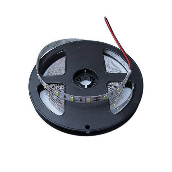 5m 300led lote lado estreito ip65 à prova dip65 água 5730 tira led luz flexível dc12v 5mm largura preto branco pcb 60led m306s