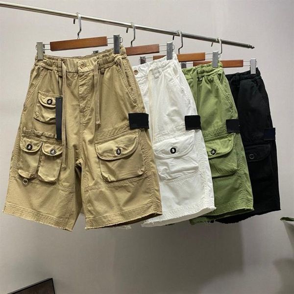 Qualidade designer masculino shorts bolsos roupas de trabalho varsity multi-função luz curto multicolorido exército asiático tamanho m l xl xxl278a