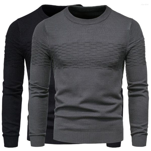 Suéter Masculino 2023 Primavera E Outono Malhas Pulôver Em Torno Do Pescoço Moda Tendência Underlay Sweater