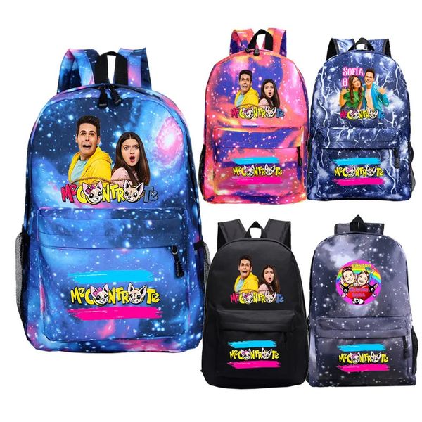 Sacos escolares Me Contro Te Mochila Estudantes Meninos Meninas Ombro Escola Mochila Homens Mulheres Mochila Adolescentes Sacos de Viagem Diários 231006