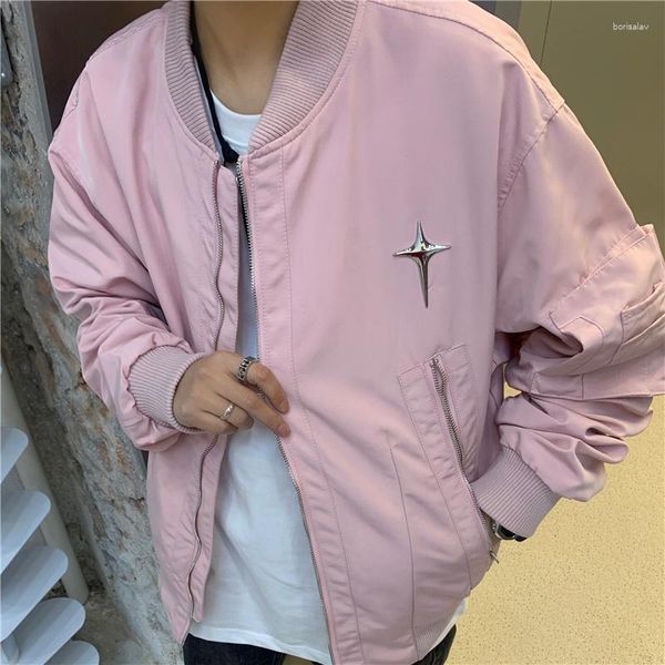 Männer Jacken Frühling Herbst Klassische Bomber Paar Chic Kausal Lose High Street Tops Baseball Uniformen Männer Männliche Kleidung