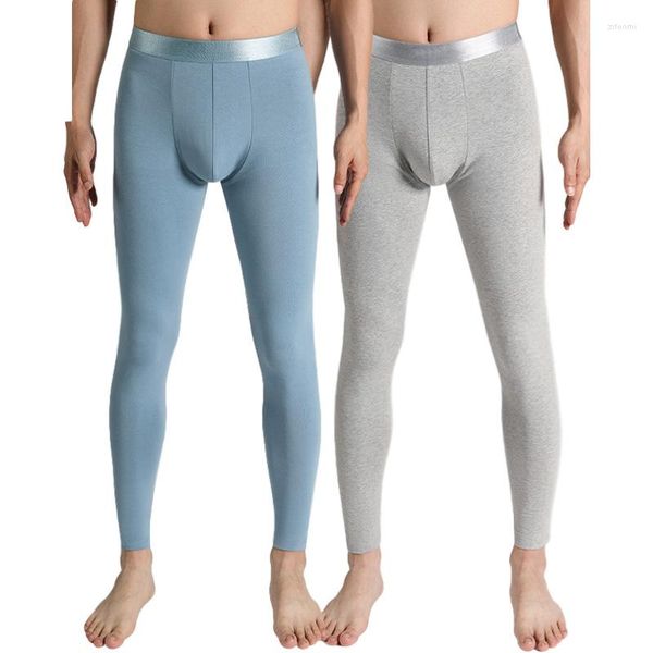 Мужская одежда для сна, мужские брюки из модала, леггинсы, чехол для пениса, тонкое нижнее белье, плотные прозрачные пижамные брюки для фитнеса, брюки для отдыха, трусы