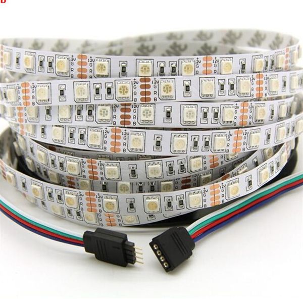 High Birght 5M 5050 LED-Streifen Licht Warmweiß Rot Grün RGB Flexibel 5M Rolle 300 LEDs 12V Outdoor Ribbon290b