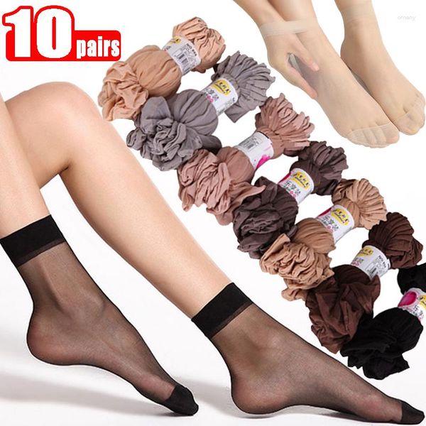 Kadın Çoraplar İlkbahar Yaz Kadın Seksi Şeffaf İpeksi Ayak Bileği Çorap Çorap Ultra İnce Kristal Görünmez Kız Çekme Sox Kısa Çoroz