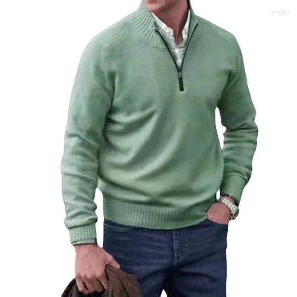 Männer Pullover Herbst Winter Wolle Warme Langarm Pullover Zipper Pullover Für Männer Kleidung