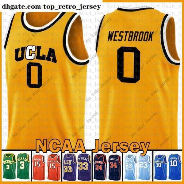 Üniversite Basketbol Tkm Russell 0 Westbrook Kyrie Kampüsü Bear Ucla Irving NCAA Stephen 30 Curry Dwyane 3 Wade Basketbol Jersey Allen 3 Iverson LeBron 23 James