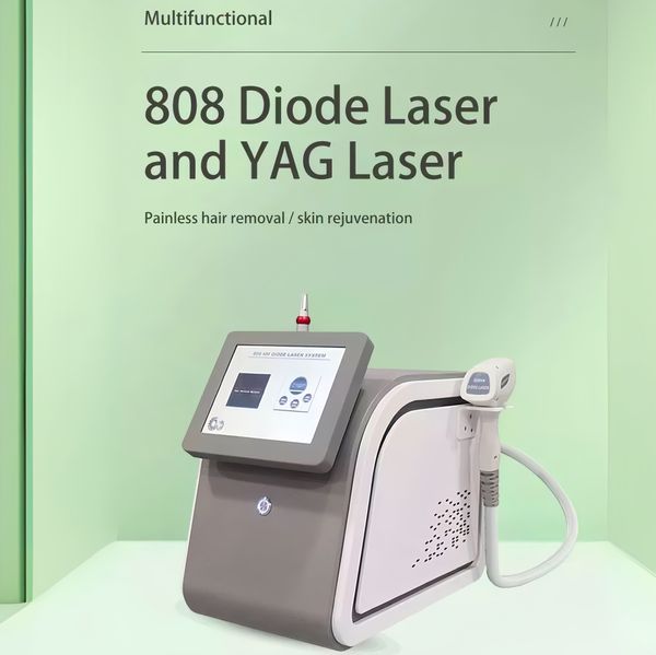 Macchina per la rimozione del tatuaggio utilizzabile per tutto il corpo nuovo prodotto 2 in 1 laser a diodi 808nm laser a picosecondi per la depilazione della linea delle labbra rimuovere il laser al carbonio