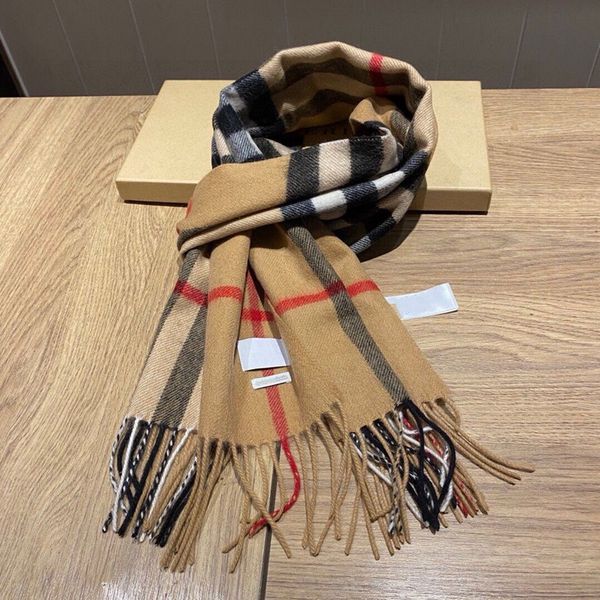 Designer-Damen-Kaschmirschals, vollständiger Buchstaben-bedruckter Schal, weicher, warmer Schal mit Etiketten, lange Schals für den Herbst und Winter, 10 Farben sind optional