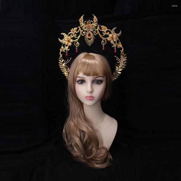 Fontes de festa cosplay anjo deusa coroa bandana festival cabelo hoop natal mostra headpiece traje prop
