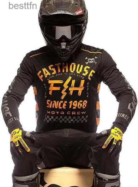 Andere Bekleidung Black Amber Motocross-Ausrüstungsset Hosen Combo MX ATV-Rennset Off-Road-Set mit Tasche Dirt Bike-Rennkleidung FHL231007