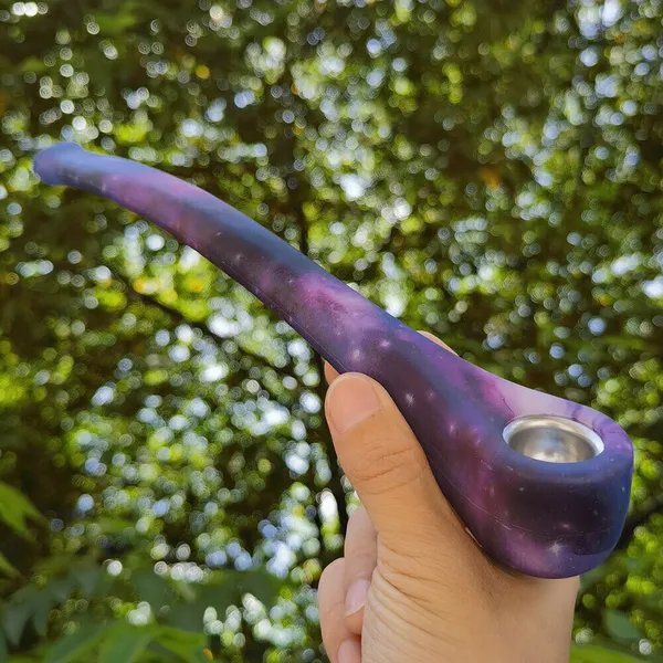 Pipa in silicone infrangibile da 9,3 pollici Pipa manuale Galaxy Sky Bong per pipa + ciotola