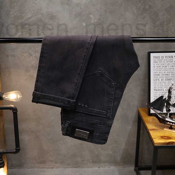 Мужские джинсы, дизайнерские, новинка 2023, Nina Grey, облегающие эластичные повседневные универсальные длинные брюки высокого класса, модный бренд 2GX3