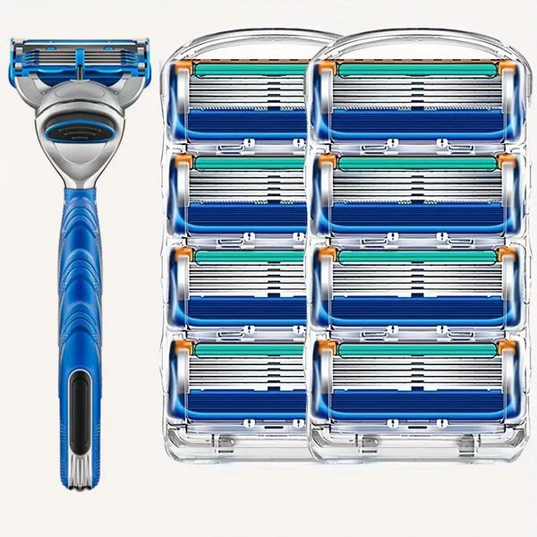 Lâminas de barbear clássicas 5 bordas de segurança para homens barbear mulheres depilação 32 barbeador manual 231007