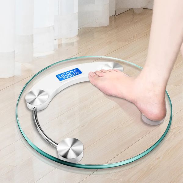 Весы для взвешивания тела Прозрачные весы для ванной комнаты Электронные ЖК-весы Bascula Pesa Цифровые умные весы Bear 180 кг Балансирующие весы Напольные весы 231007